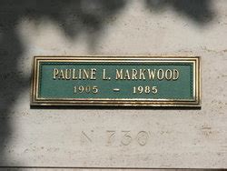 Pauline Louise Brown Markwood M Morial Find A Grave