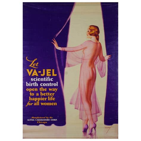 American Birth Control Advertisement Poster by George Petty, circa 1940