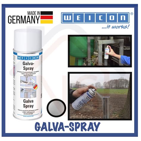 Weicon Galva Spray 400ml Galvanizing Zinc Spray Anti Corrosion Silver