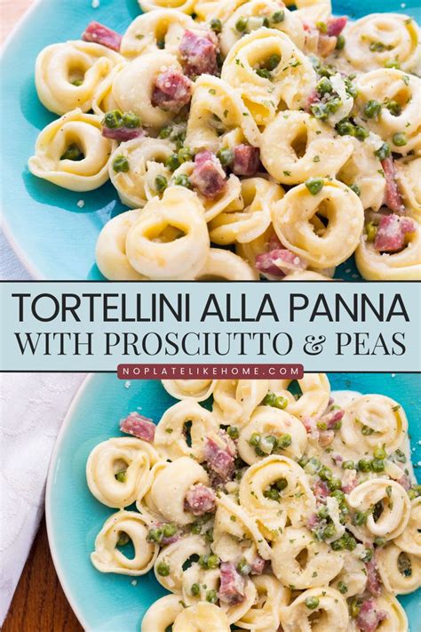 Classic Cheese Tortellini With Prosciutto And Peas In A Parmesan Cream Sauce Is A Quick And