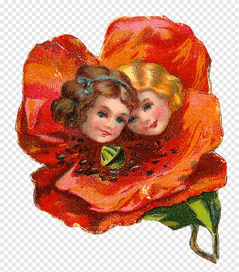 Art Floral Coquelicot Fleur Fille Png PNGEgg