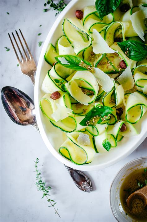 Salade De Courgettes Crues Recette Tangerine Zest