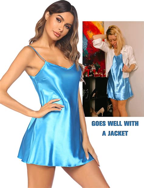 Avidlove Women Sleepwear Satin Nightgown Babydoll Lingerie Dress Mini Slip Chemise Nightwear