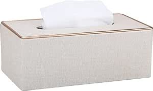 Kingfom Rectangular Pu Leather Tissue Box Holder Facial Tissue Case