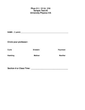 Fillable Online Spiff Rit Phys A Sample Test