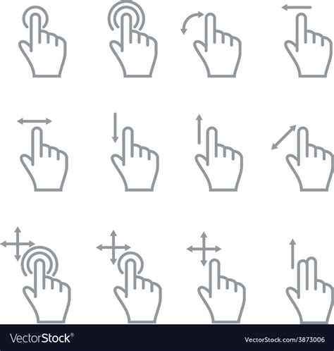 hand touch royalty  vector image vectorstock