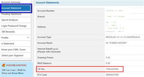 How To Find The Cif Number Of Your Sbi Account Cif No Of Sbi