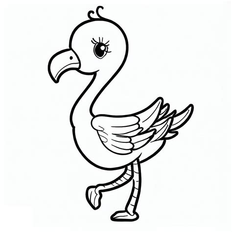 Pretty Flamingo Coloring Page Download Print Or Color Online For Free