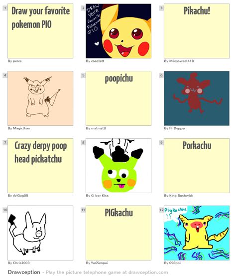 Draw Your Favorite Pokemon Pio Drawception