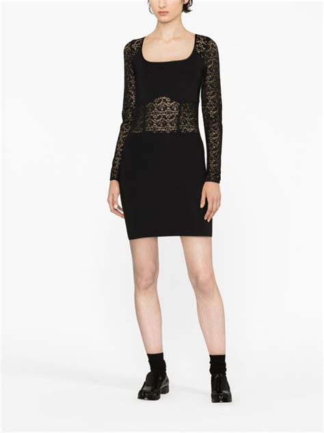 Wolford X Simkhai Intricate Semi Sheer Corsage Minidress Black FARFETCH