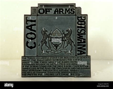 Botswana Coat of Arms Stock Photo - Alamy