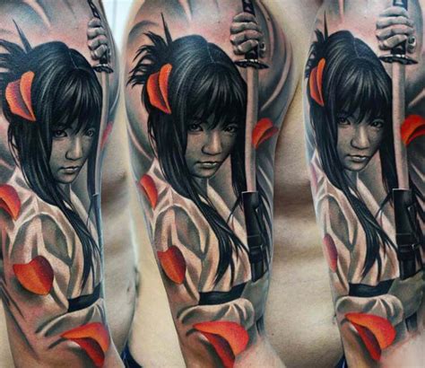 Samurai Woman Tattoo By A D Pancho Post 14337