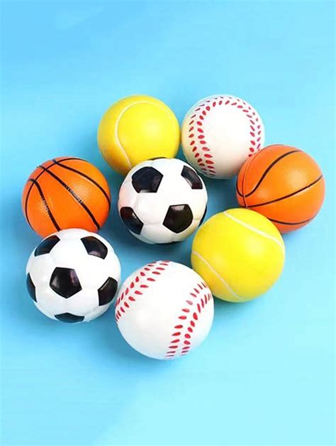 4 8 12pcs Solid Sponge Stress Relief Bouncy Balls Soccer Basketball