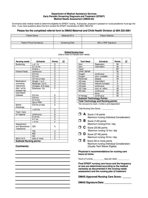 VA EPSDT DMAS 62 Fill And Sign Printable Template Online US Legal Forms