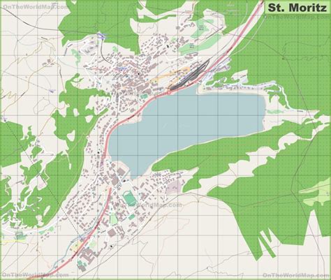 Large detailed map of St. Moritz - Ontheworldmap.com