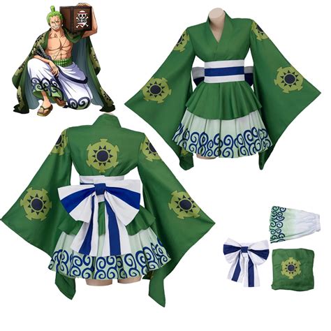 Anime Wano Kuni Country Roronoa Zoro Cosplay Traje Para Mulheres