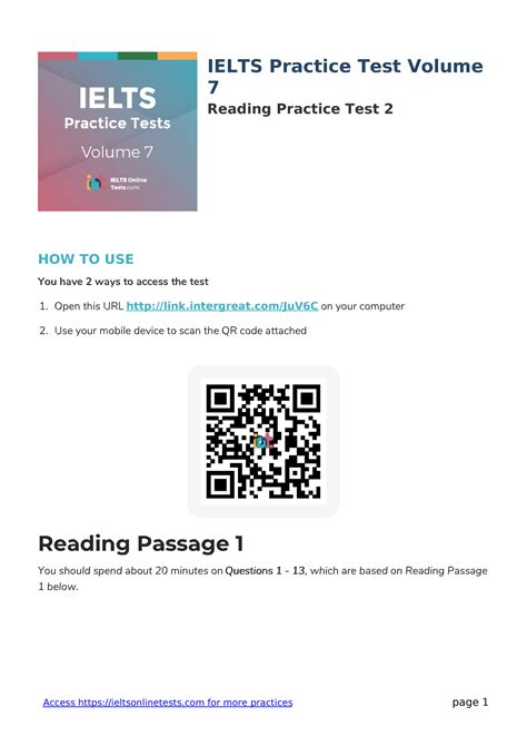 IOT Vol 7 Test 2 Reading IELTS ONLINE TEST PAPER IELTS Practice