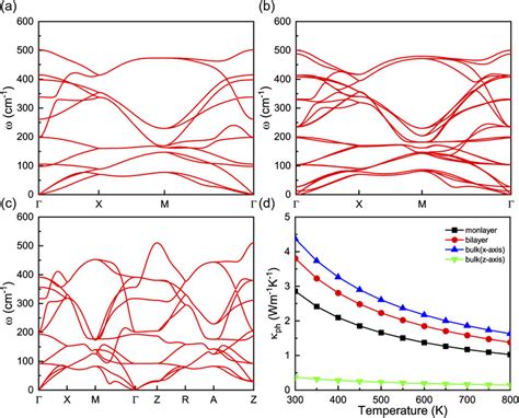 The Phonon Dispersion Of A Monolayer B Bilayer And C Bulk Sno