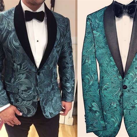 Bespoke Wedding Suit Paisley Dinner Jacket Damask Dinner Jacket Wedding