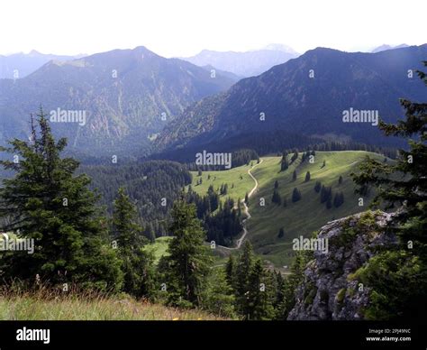 Germany Upper Bavaria Bad Wiessee View Of The Path Leading To Mount