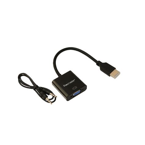 Ripley Cable Adaptador Conversor Hdmi Macho A Vga Hembra Y Audio