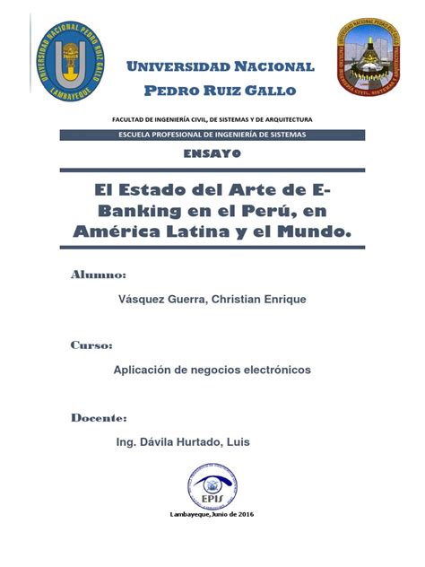 PDF El Estado Del Arte de E Banking en El Perú En América Latina y El Mundo DOKUMEN TIPS