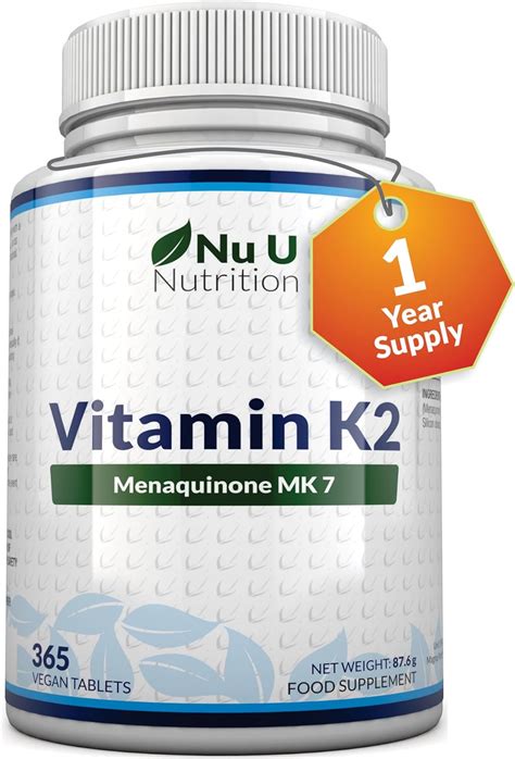 Vitamin K Mk Mcg Vegan Tablets Not Capsules A Day