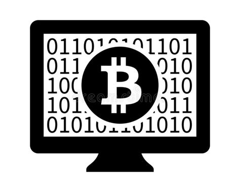 Icono De Vector Criptodivisa De Cifrado De Seguridad Digital De Equipo