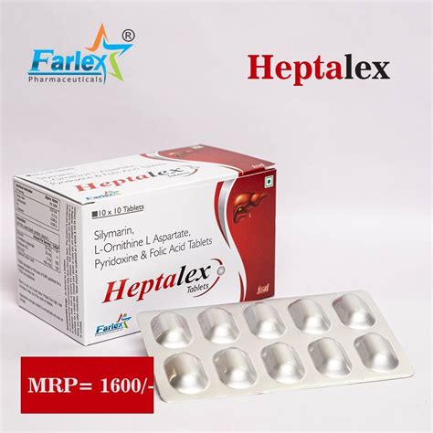 Heptalex Silymarin L Ornithine L Aspartate Pyridoxine And Folic Acid