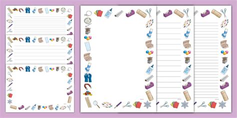 Materials Page Border Pack L Enseignant A Fait Twinkl