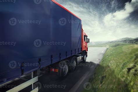 Truck On The Road D Rendering Stock Photo At Vecteezy