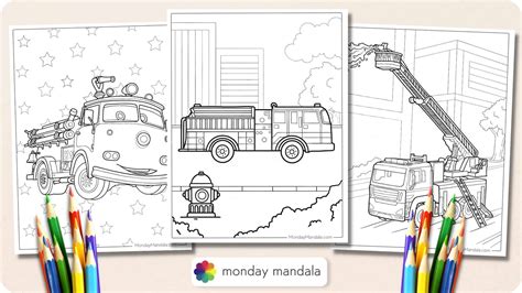 Coloring Pages Fire Truck For Kids Printable