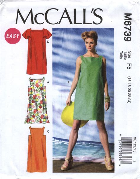 Mccalls 6739 Misses Dresses Mccalls Patterns Dress Mccalls Sewing Patterns Simple Dress