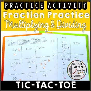 Multiply And Divide Rational Numbers Tic Tac Toe By School Sisters Math