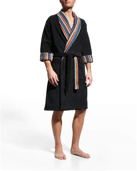 Paul Smith Men S Multi Stripe Cotton Robe Boxed Neiman Marcus