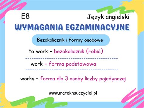 bezokolicznik  formy osobowe marek saik