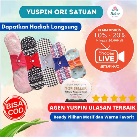 Jual Yuspin Pembalut Kain Ecer Eceran Satuan New Menspad