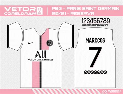 Arte Camisa PSG Reserva 21 22 Vetor Paris Saint Germain Elo7