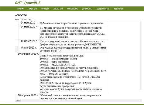 Сайт для СНТ, создание, готовый, бесплатно, Free от СНТрф