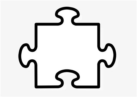 White Puzzle Piece Clip Art Vector Clip Art Online - Puzzle Clipart Black And White Transparent ...