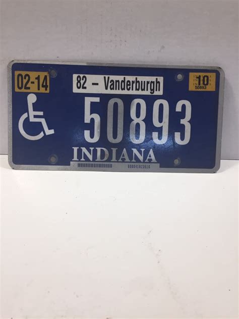 Vintage Indiana Handicap License Plate Vintage Plate Old License Plate Birthday T 2010 Etsy