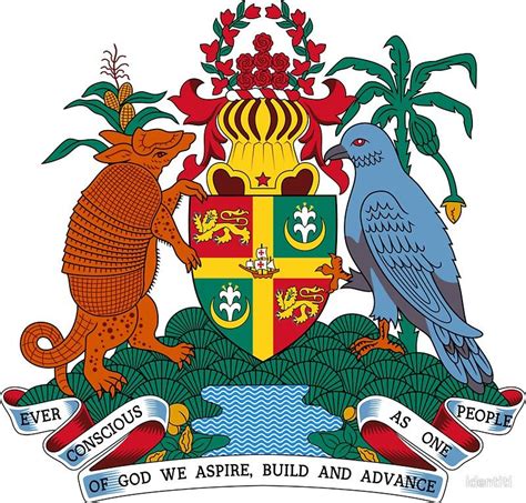 Grenada Coat Of Arms Sticker By Identiti Coat Of Arms Grenada