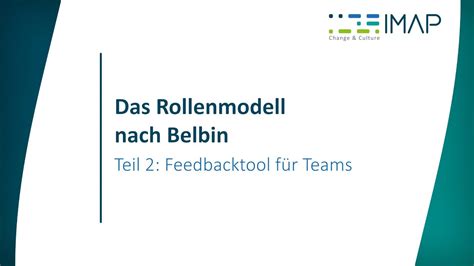 Das Rollenmodell Nach Belbin Teil Feedbacktools F R Teams Youtube