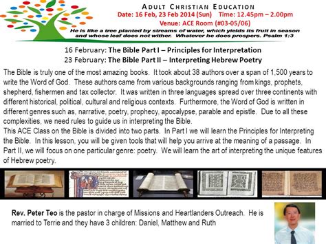 16 February The Bible Part I Principles For Interpretation 23