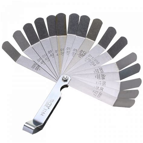 Durable Stainless Steel 16 Blade Feeler Gauge High Strength Metric 0