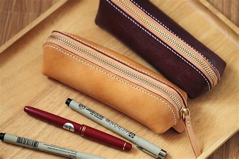 Handmade Stitched Leather Pencil Case Multi Pouch Etsy