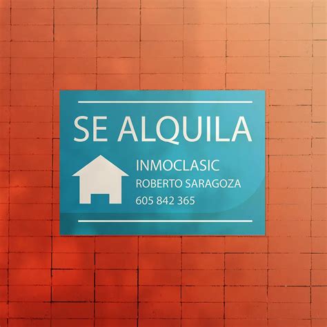 Cartel Se Alquila Personalizado Para Inmobiliarias