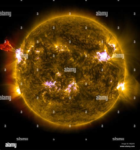 Solar Prominence Eruption Stock Photo Alamy