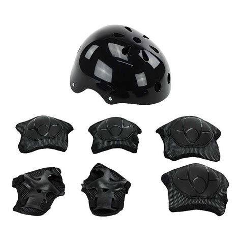 Kit De Prote O Capacete Joelheira E Cotoveleira Preto Games