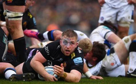 The Exeter Chiefs playing professional Rugby Union at “Sandy Park ...